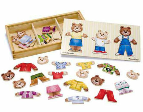 Melissa & Doug - Wooden Bear Family Dress-Up | KidzInc Australia | Online Educational Toy Store