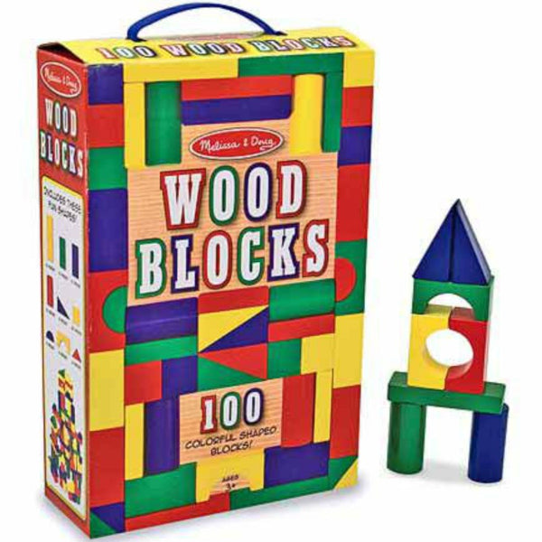 Melissa & Doug - 100 Wood Blocks Set | KidzInc Australia | Online Educational Toy Store