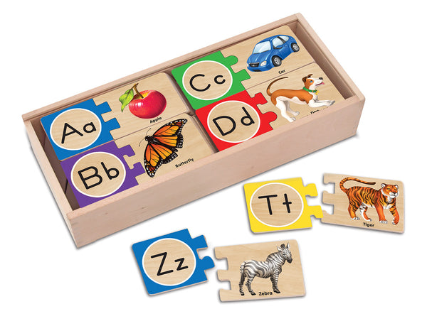 Melissa & Doug Puzzle Wooden Cards - Alphabet | KidzInc Australia | Online Educational Toy Store