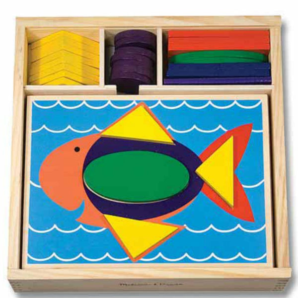 Melissa & Doug - Beginner Pattern Blocks | KidzInc Australia | Online Educational Toy Store
