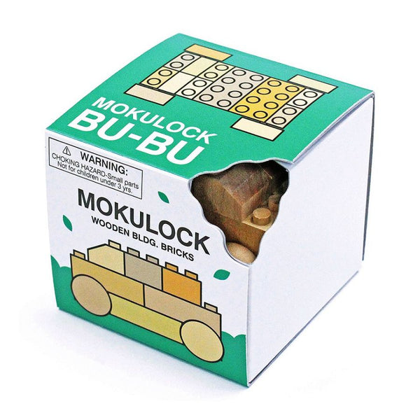 Mokulock Wooden Building Blocks Bubu Car 14 Pieces | KidzInc Australia