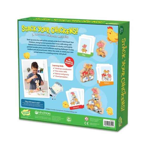 Peaceable Kingdom Stack Your Chickens Game | Wooden Game | KidzInc Australia | Educational Toys Online 4