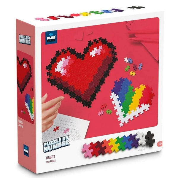 Plus-Plus Blocks Puzzle By Number Hearts 250 Pieces | KidzInc Australia