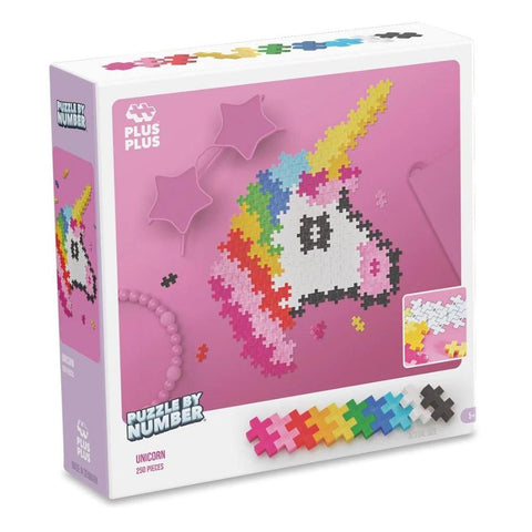 Plus-Plus Puzzle By Number Unicorn 250 Pieces | KidzInc Australia