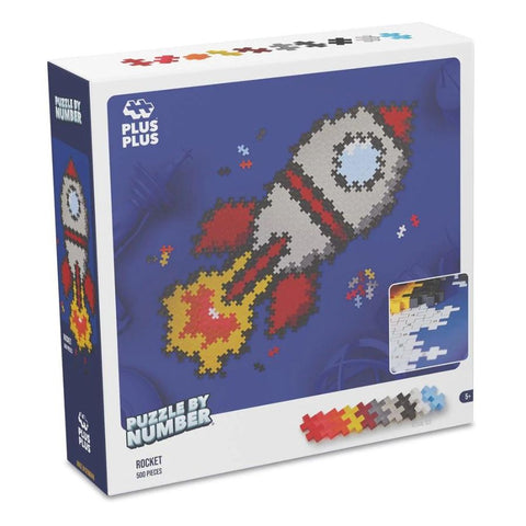 Plus-Plus Puzzle By Number Rocket 500 Pieces | KidzInc Australia