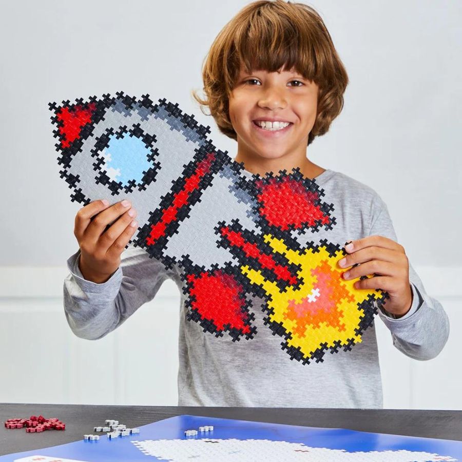 Plus-Plus Puzzle By Number Rocket 500 Pieces | KidzInc Australia