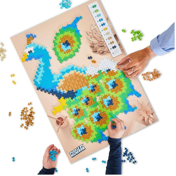 Plus-Plus Puzzle By Number Peacock 800 Pieces | KidzInc Australia 2