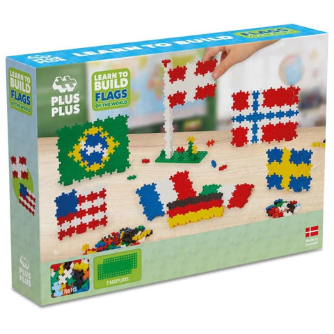 Plus-Plus Learn to Build Flags of the World 600 Pieces | KidzInc
