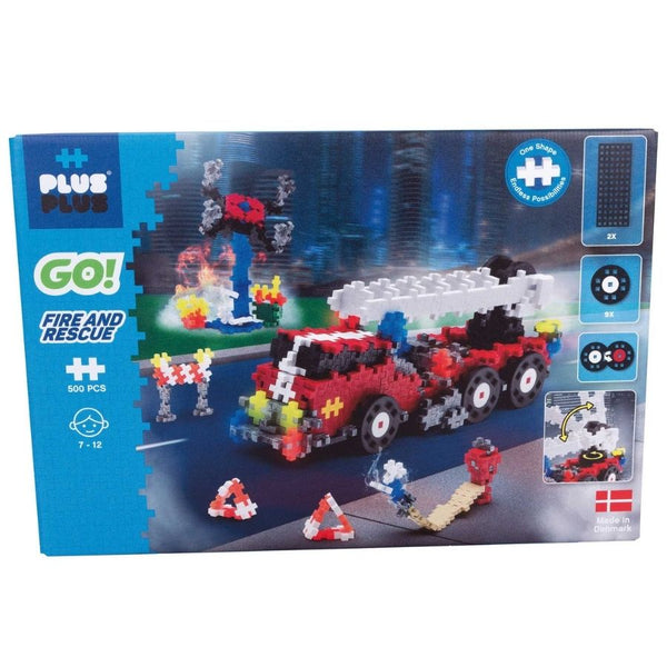 Plus-Plus GO! Fire and Rescue 500 Pieces Construction Toy | KidzInc Australia | Educational Toys Online