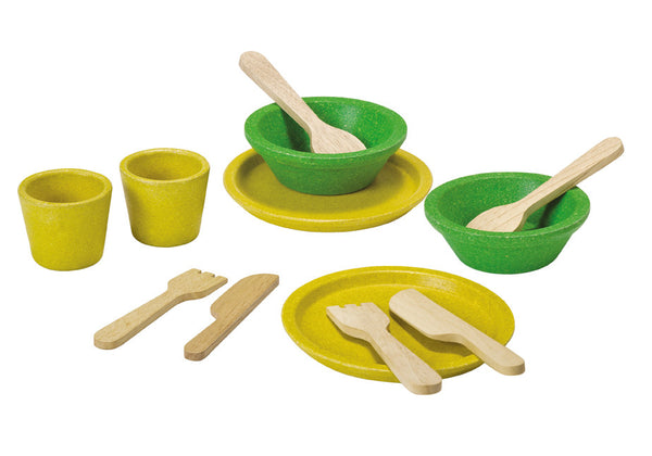 Plan Toys - Tableware Set | KidzInc Australia | Online Educational Toy Store