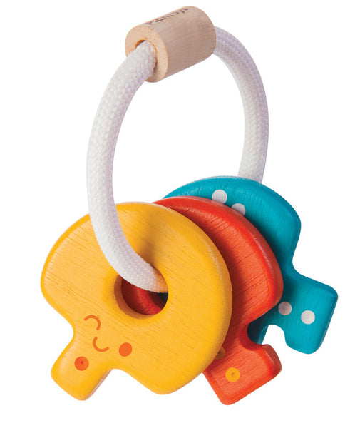 Plan Toys - Baby Key Rattle | KidzInc Australia | Online Educational Toy Store