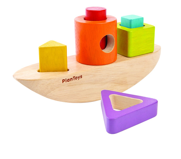 PlanToys - Wooden Sorting Boat | KidzInc Australia | Online Educational Toy Store