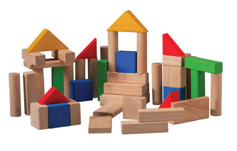 Plan Toys - 50 Blocks | KidzInc Australia | Online Educational Toy Store