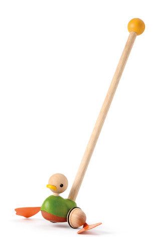 Plan Toys - Push Along Duck | KidzInc Australia | Online Educational Toy Store