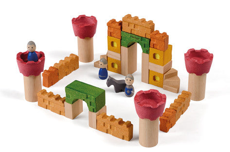 Plan Toys - Castle Blocks | KidzInc Australia | Online Educational Toy Store