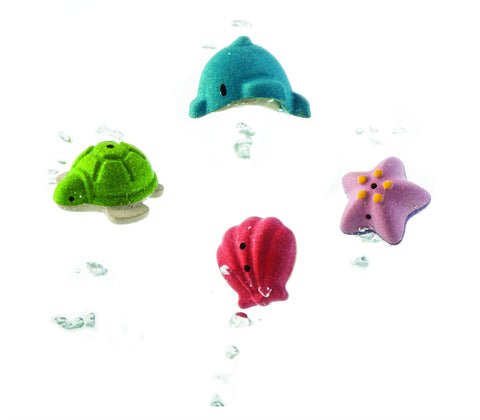 PlanToys - Sea Life Wooden Bath Set | KidzInc Australia | Online Educational Toy Store