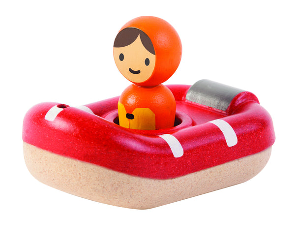 PlanToys - Coast Guard Boat Wooden Bath Toy | KidzInc Australia | Online Educational Toy Store