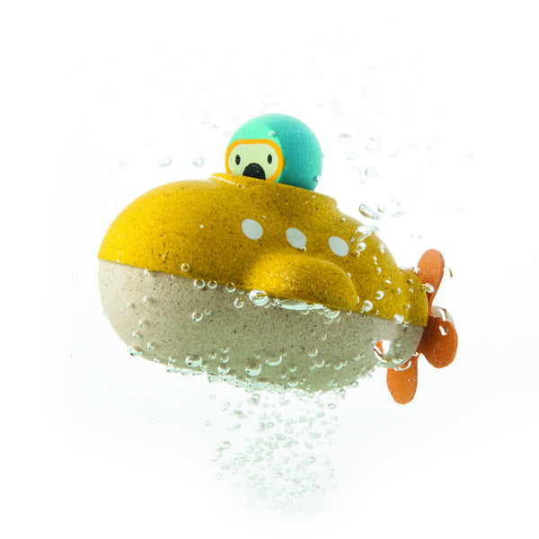 PlanToys - Submarine Wooden Bath Toy | KidzInc Australia | Online Educational Toy Store