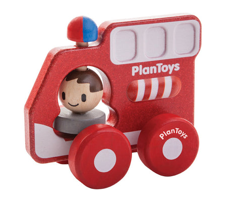 Plan Toys - Fire Truck | KidzInc Australia | Online Educational Toy Store