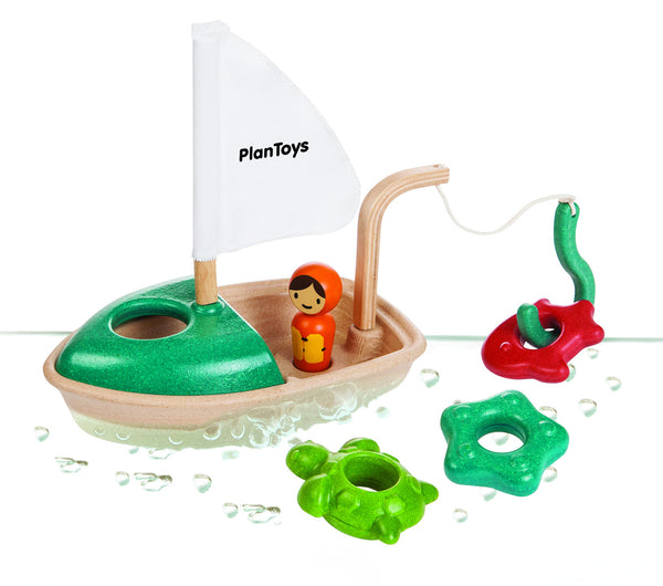 PlanToys - Activity Boat Wooden Bath Toy | KidzInc Australia | Online Educational Toy Store