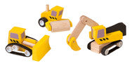 Plan Toys - Road Construction (3 Pieces) | KidzInc Australia | Online Educational Toy Store