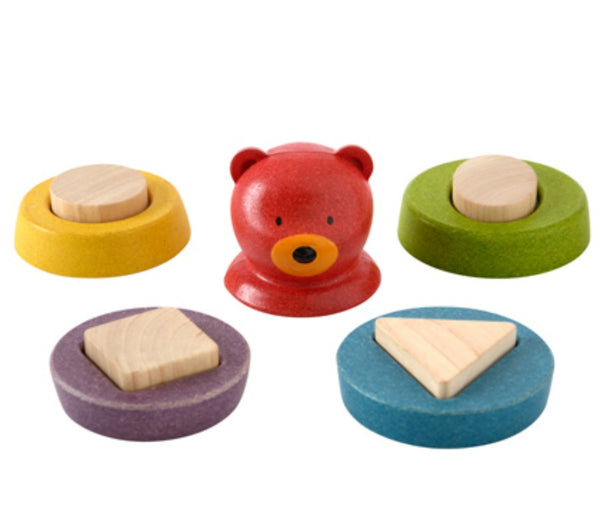 Plan Toys - Stacking Bear | KidzInc Australia | Online Educational Toy Store