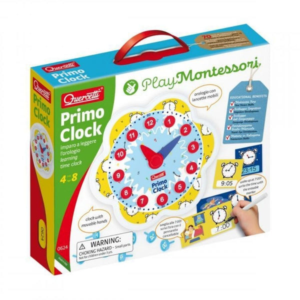 Quercetti Play Montessori Primo Clock Learning Time | KidzInc Australia
