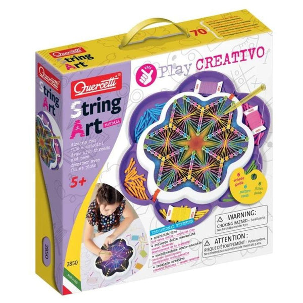Quercetti Play Creativo String Art Mandala | Art Kit for Kids | KidzInc Australia