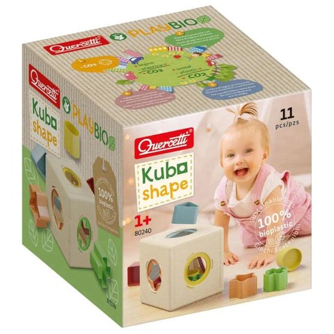 Quercetti PlayBio Kubo Shape BioPlastic | Baby Toys| KidzInc Australia
