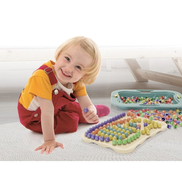 Quercetti FantaColor Design BioPlastic Peg Board | KidzInc Australia | Educational Toys Online 4
