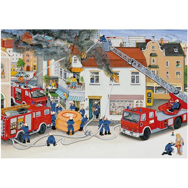 Ravensburger 2x24 pc -Busy Fire Brigade Puzzle | KidzInc Australia | Online Educational Toy Store