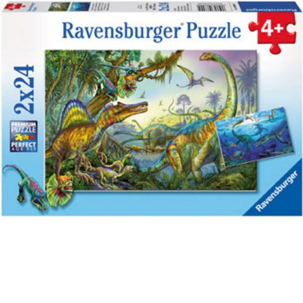Ravensburger 2x24 pc -Primeval Giants Puzzle | KidzInc Australia | Online Educational Toy Store