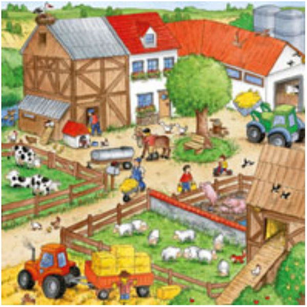 Ravensburger 3x49 pc -Farmyard Animals Puzzle | KidzInc Australia | Online Educational Toy Store