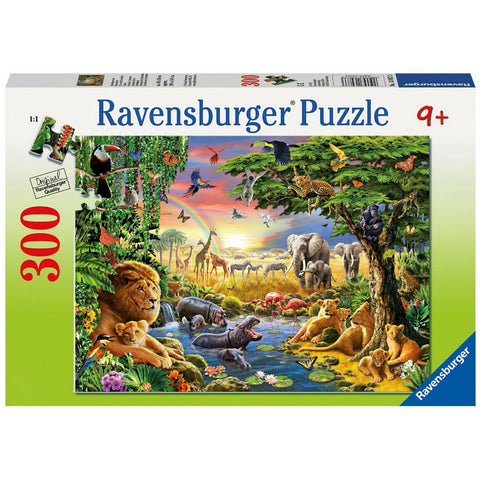 Ravensburger 300 pc -At the Watering hole Puzzle | KidzInc Australia | Online Educational Toy Store