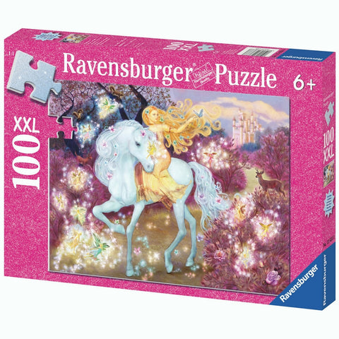 Ravensburger 100 pc -Riding in the Woods Glitter Puzzle | KidzInc Australia | Online Educational Toy Store