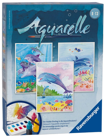 Ravensburger - Aquarelle Artists Set Dolphins | KidzInc Australia | Online Educational Toy Store