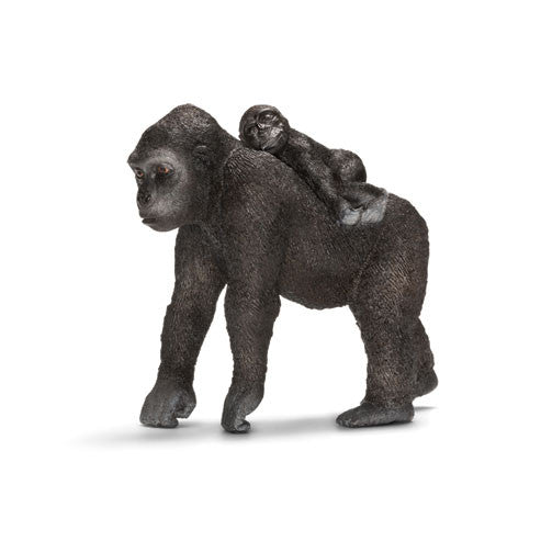 Schleich - Gorilla Female with Baby | KidzInc Australia | Online Educational Toy Store