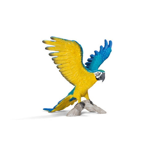 Schleich - Blue-and-Yellow Macaw | KidzInc Australia | Online Educational Toy Store