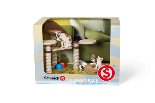 Schleich - Scenery Pack - Cats | KidzInc Australia | Online Educational Toy Store