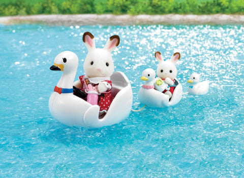 Sylvanian Families - Swan Boat Set | KidzInc Australia | Online Educational Toy Store