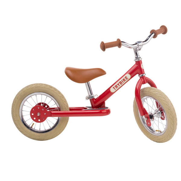 Trybike - Red Vintage with Cream Tyres and Chrome (3 wheel)