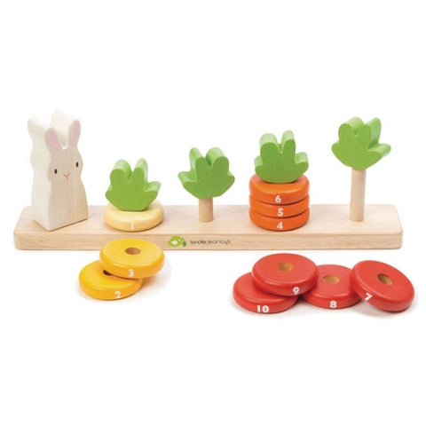 Tender Leaf Toys Counting Carrots Wooden Stacker | KidzInc Australia