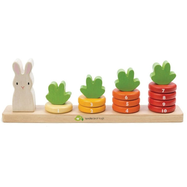 Tender Leaf Toys Counting Carrots Wooden Stacker | KidzInc Australia 2