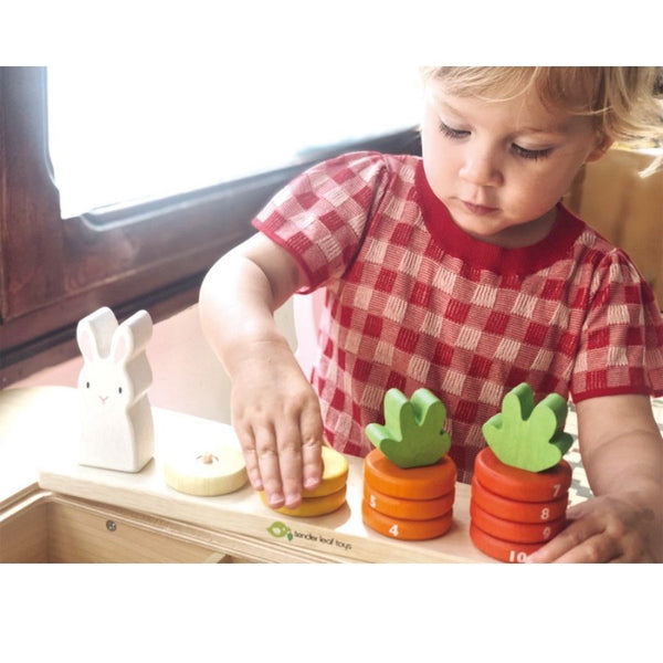 Tender Leaf Toys Counting Carrots Wooden Stacker | KidzInc Australia 4