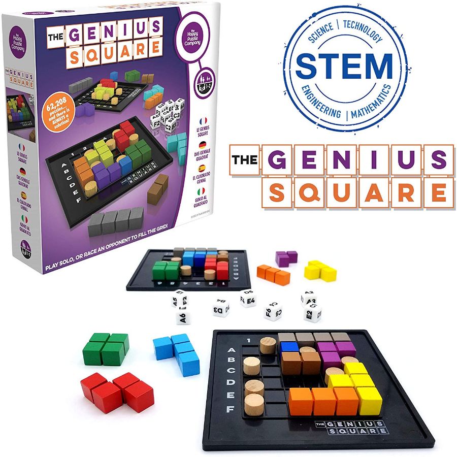 The Happy Puzzle Company The Genius Square Game | Puzzle STEM Game | KidzInc Australia