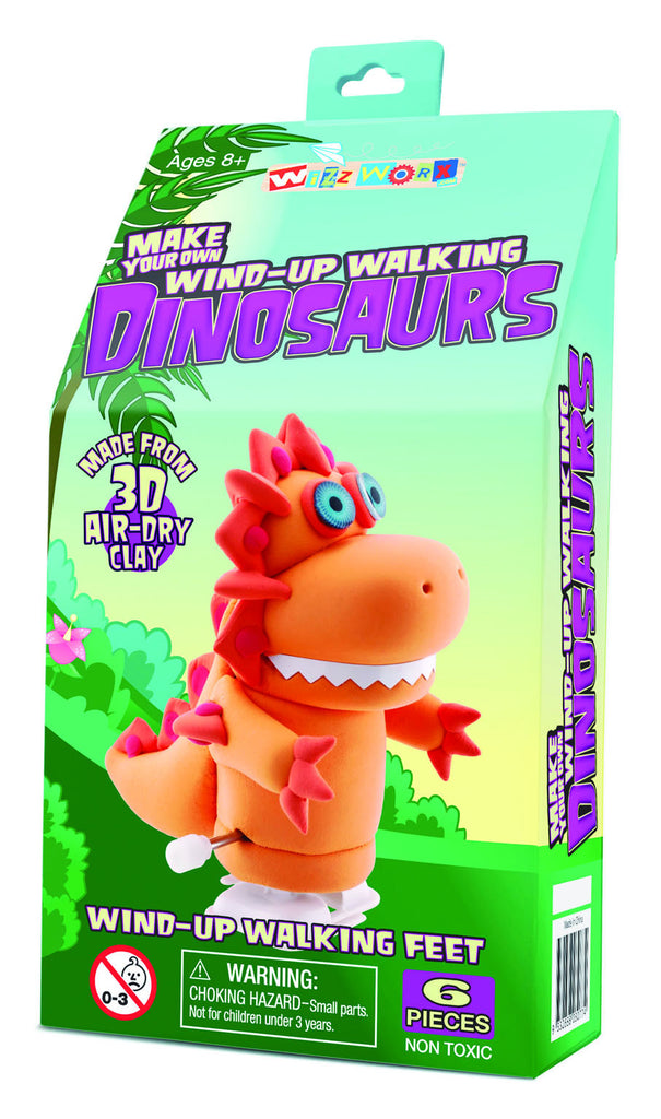 Wizz Worx Wind Up Walking Dinosaur Orange KidzInc