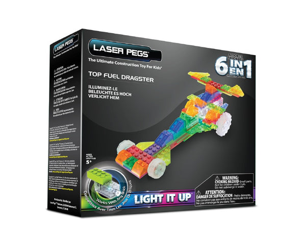 Laser Pegs - 6 in 1 Dragster | KidzInc Australia | Online Educational Toy Store