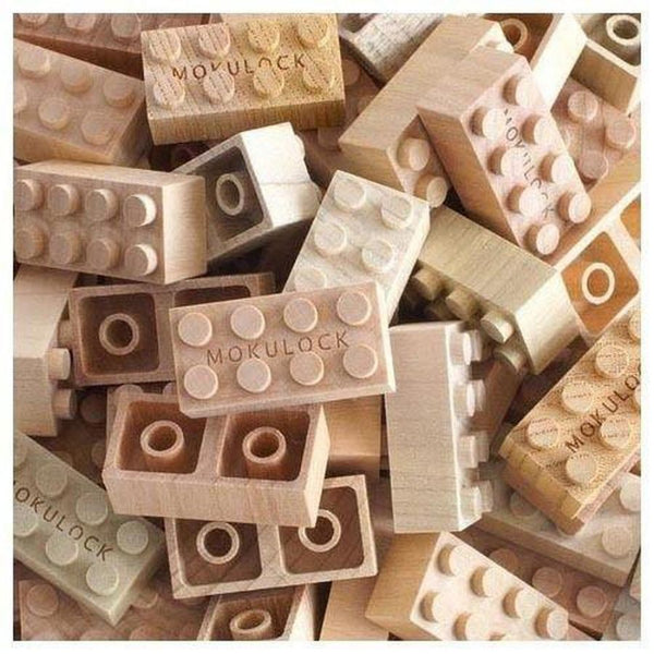 Mokulock Wooden Building Blocks 48 Piece Set | KidzInc Australia 4