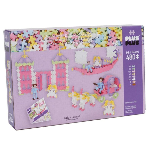 Plus-Plus: Pastel 480 Pieces 3 in 1 Princess Construction Toy